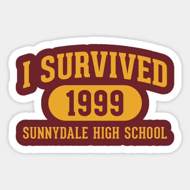 I Survived Sunnydale High Sticker by Untitledemz